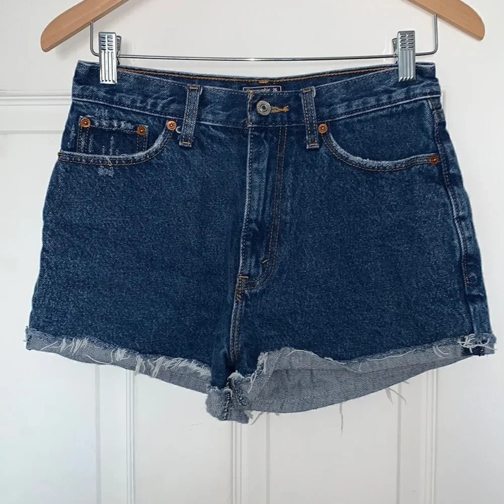 Abercrombie Annie High Rise Jean Shorts